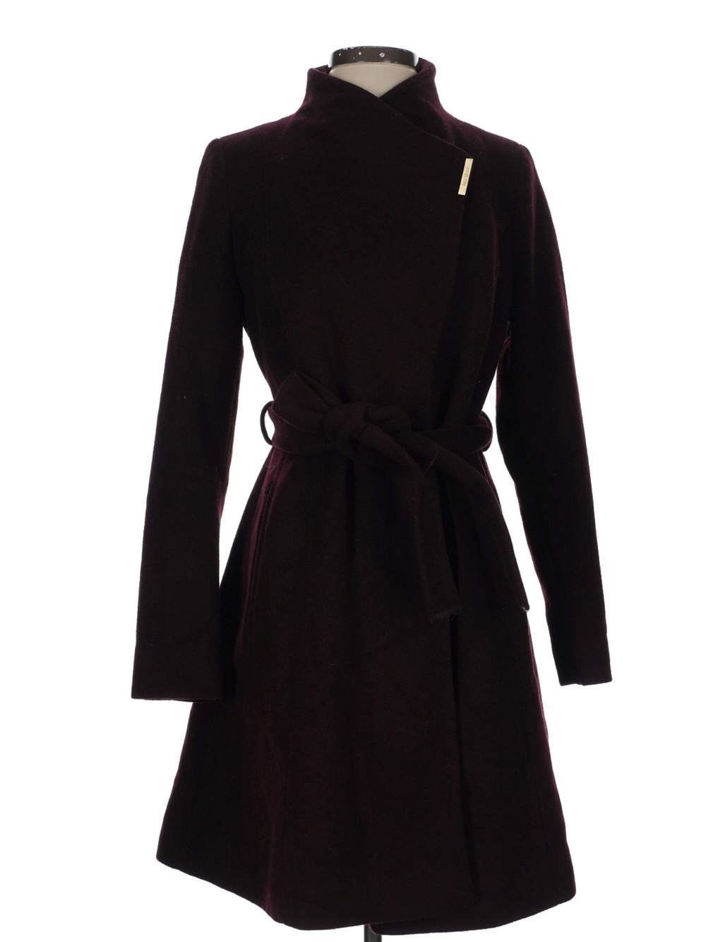 MICHAEL Michael Kors Black Belted Wrap Trench Coat